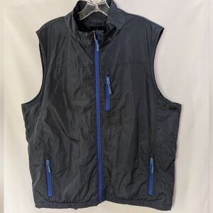 Tailorbyrd Full Zip Fleece Lined Performance Vest NWT Large $125 Gray & Blue